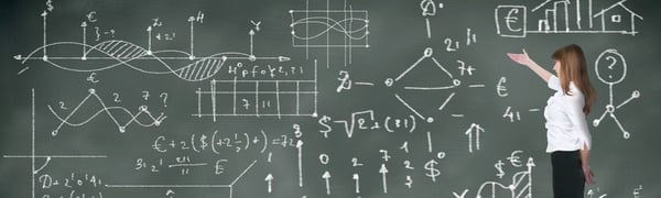 Business person standing against the blackboard with a lot of data written V2_result