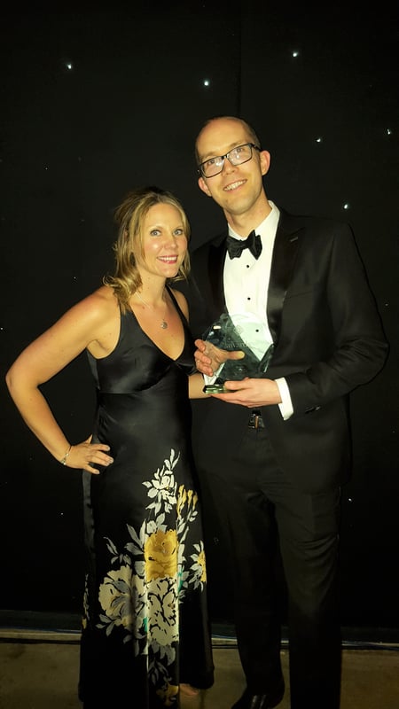 Malc and Kat Bond with Award