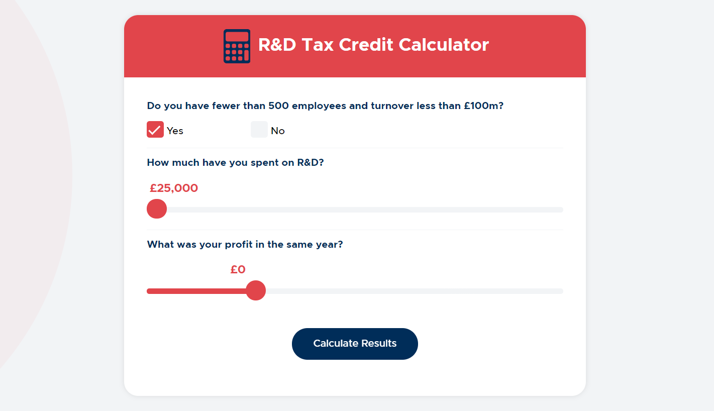 R&D tax relief calculator